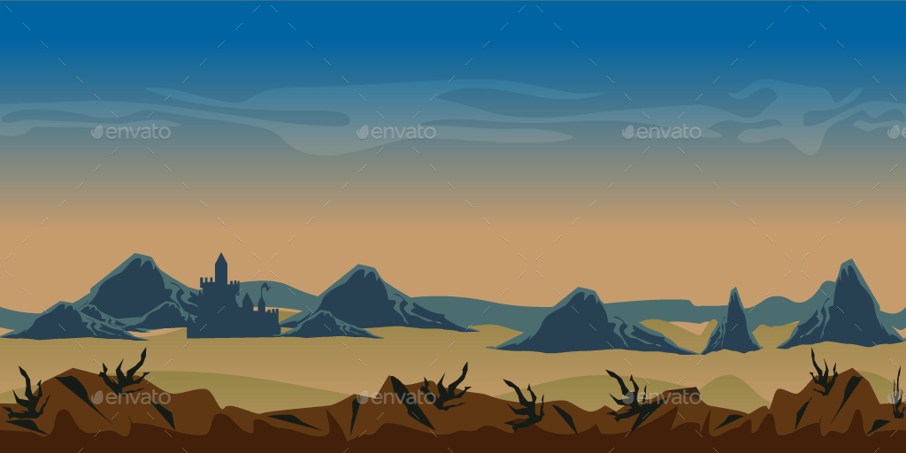 Game Backgrounds in one Set by pasilan GraphicRiver